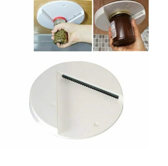 Glass Jar Opener For Under The Kitchen Cabinet Counter Lid Remover Aid